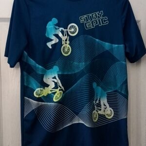 Stay Epic Kids' Blue Graphic T-Shirt